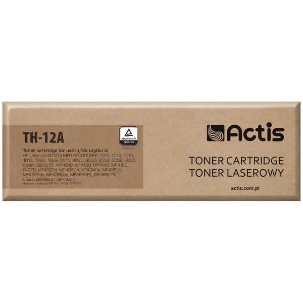 Toner ACTIS TH-12A (zamiennik HP 12A Q2612A, Canon FX-10, Canon CRG-703; Standard; 2000 stron; czarny)