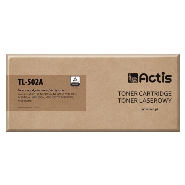 Toner ACTIS TL-502A (zamiennik Lexmark 50F2H00; Standard; 5000 stron; czarny)