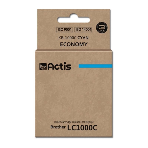 Tusz ACTIS KB-1000C (zamiennik Brother LC1000C/LC970C; Standard; 36 ml; niebieski)