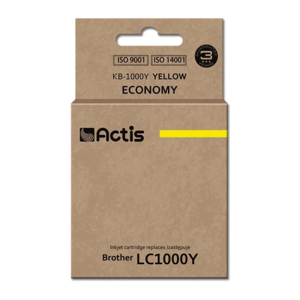 Tusz ACTIS KB-1000Y (zamiennik Brother LC1000Y/LC970Y; Standard; 36 ml; żółty)