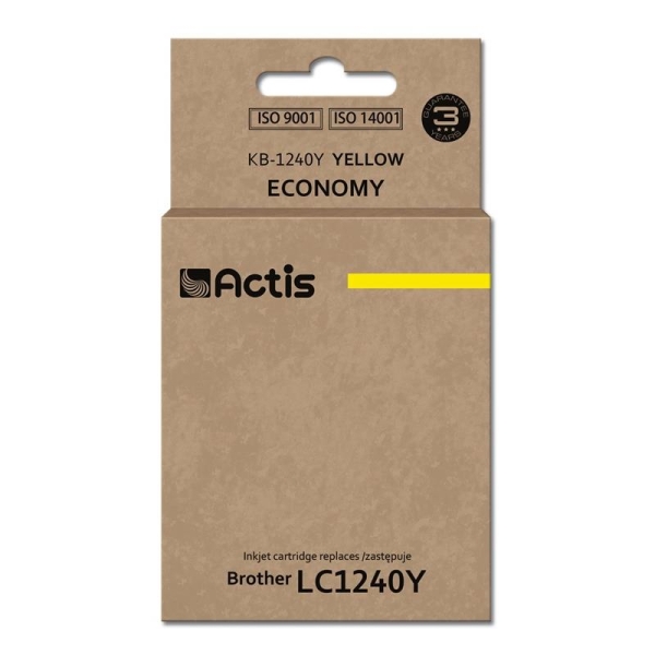 Tusz ACTIS KB-1240Y (zamiennik Brother LC1240Y/LC1220Y; Standard; 19 ml; żółty)