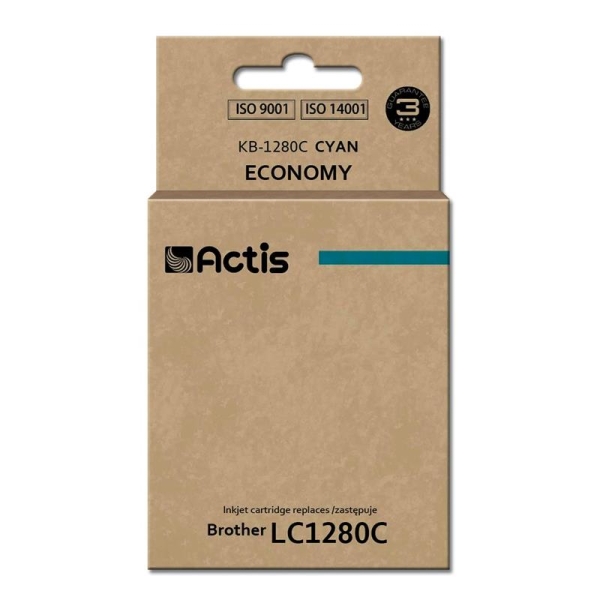 Tusz ACTIS KB-1280C (zamiennik Brother LC1280C; Standard; 19 ml; niebieski)