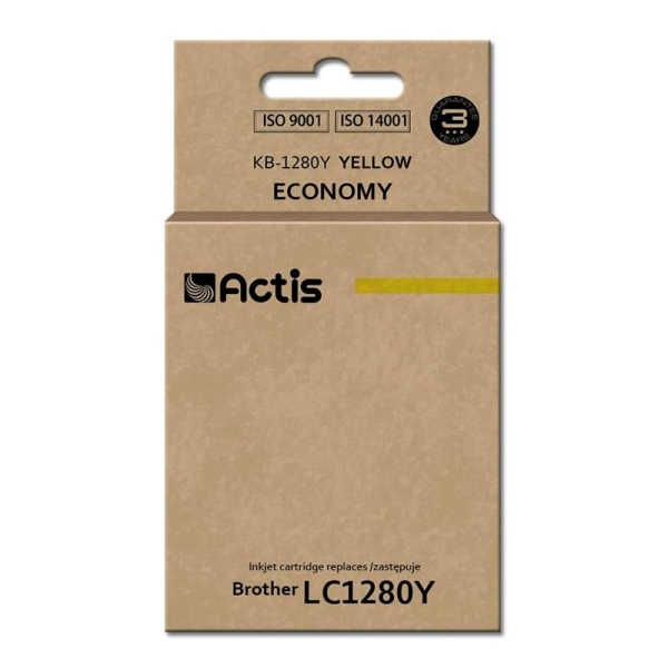 Tusz ACTIS KB-1280Y (zamiennik Brother LC1280Y; Standard; 19 ml; żółty)