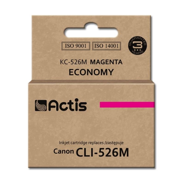 Tusz ACTIS KC-526M (zamiennik Canon CLI-526M; Standard; 10 ml; czerwony)