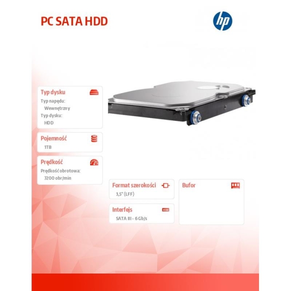 1TB 7200rpm SATA 6Gbps Hard Drive QK555AA-1411264