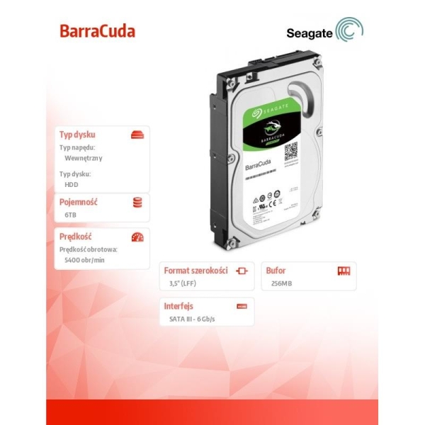 BarraCuda 6TB 3,5'' 256MB ST6000DM003-1461358