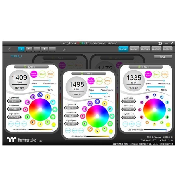 Riing 14 RGB Plus TT Premium Edition 5 Pack (5x140mm, 500-1400 RPM) -1470998