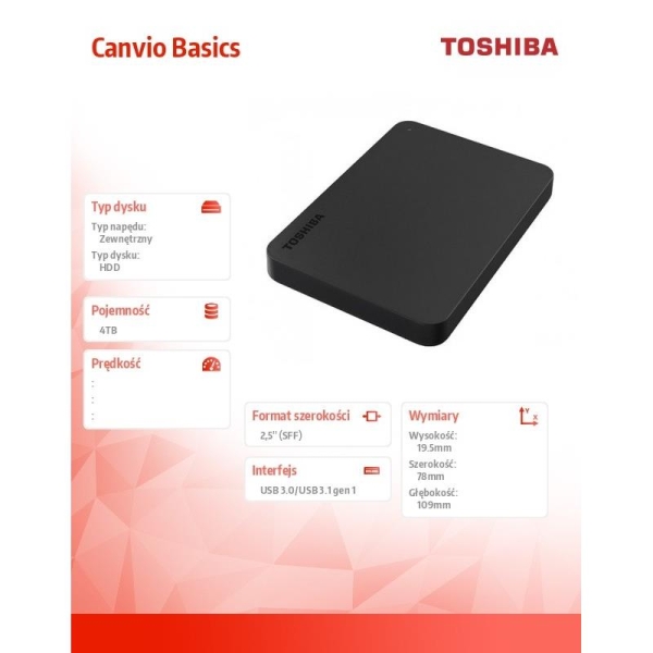 Dysk HDD CANVIO BASICS 2.5 4TB USB 3.0 czarny-1505366