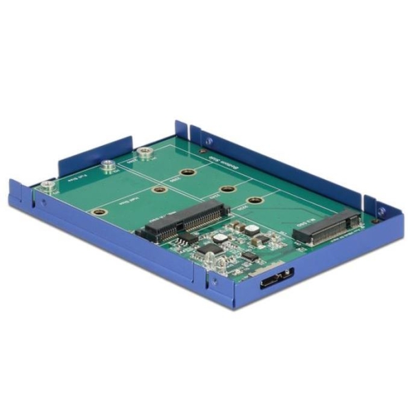 Obudowa SSD zewnętrzna MSATA +M.2 2.5  USB 3.1 MICRO-B USB niebieska-1573115