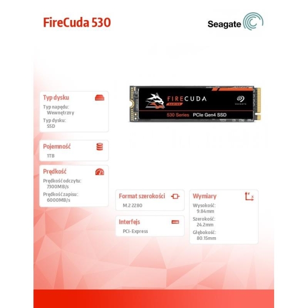 Dysk SSD FireCuda 530 1TB M.2 HeatSink -1644742