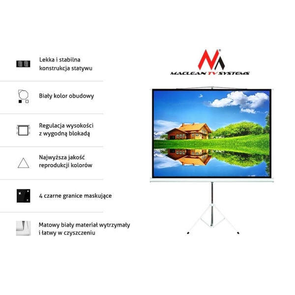 Ekran projekcyjny MC-595 na stojaku 100 4:3 200x150-1688062