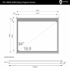 Elektryczny Ścienny/Sufitowy Ekran Projekcyjny z Pilotem 186x105 (16:9) Matt White-1690716
