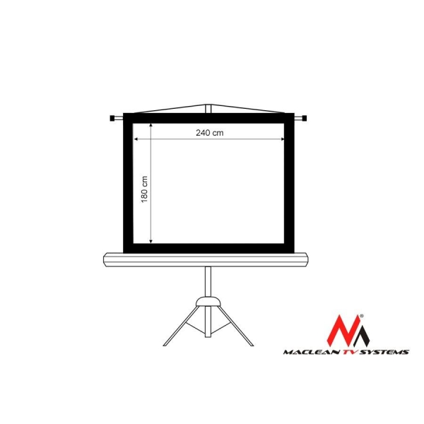 Ekran projekcyjny MC-608 na stojaku 120