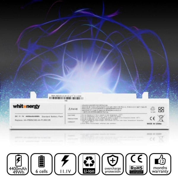 Bateria do laptopa Samsung R580 10.8-11.1V 4400mAh biała-1691428