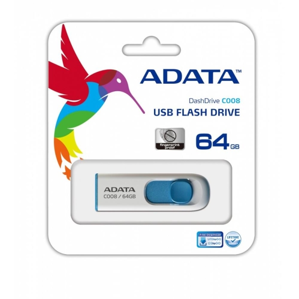 Pendrive Dashdrive C008 64GB USB White-Blue-1692299