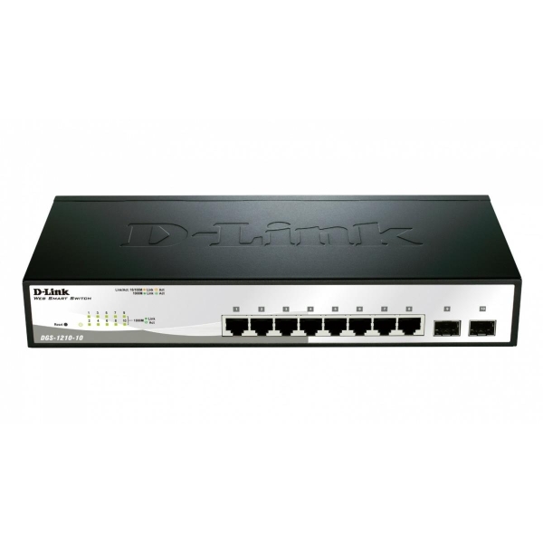 DGS-1210-10 10port Gbit Smart Switch, 2x SFP