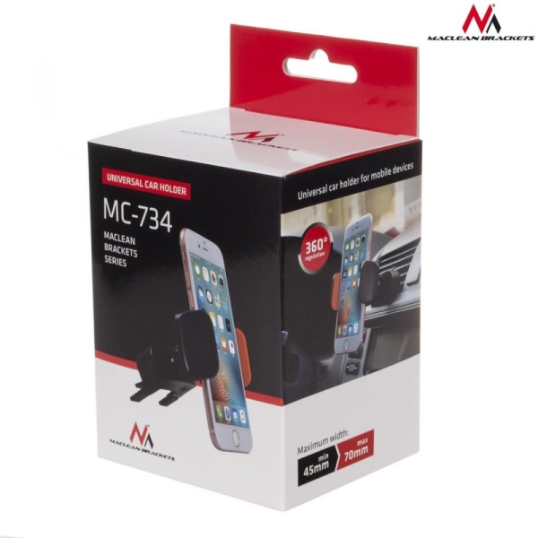 Samochodowy uchwyt do telefonu MC-734 na kratkę lub CD slot-1729053