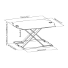 Ergonomiczna nakładka na biurko, powierzchnia robocza: 795x540mm regulowana na stojąco/siedząco-1765664