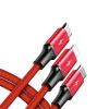 Kabel ładujący 3-in-1 USB - USB-C/microUSB/Lightning, 1,2m; C4049RD-1766226