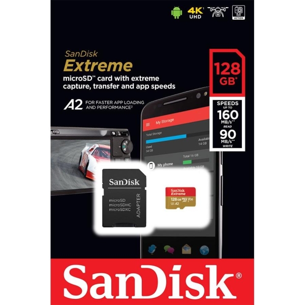 Karta pamięci Extreme microSDXC 128GB 160/90 MB/s A2 V30 U3 -1771530