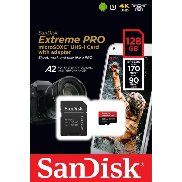 Extreme Pro microSDXC 128GB 170/90 MB/s A2 V30 -1771557