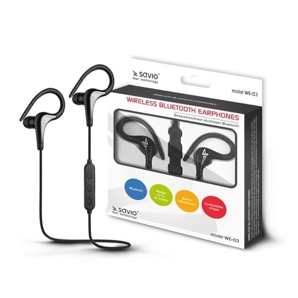 Bezprzewodowe słuchawki Bluetooth v.4.2 z mikrofonem Savio WE-03 Sport-1778994