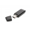 Czytnik kart 2-portowy USB 2.0 HighSpeed SD/Micro SD, kompaktowy, czarny