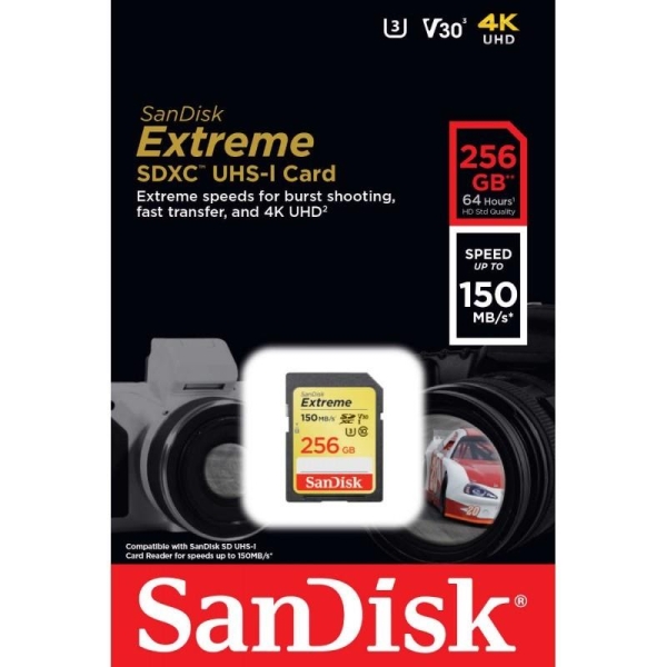 Karta pamięci Extreme SDXC 256GB 150/70 MB/s V30 UHS-I U3 -1782966