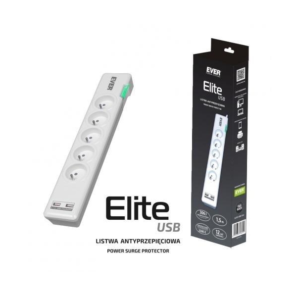 Listwa antyprzepięciowa ELITE USB-1789705