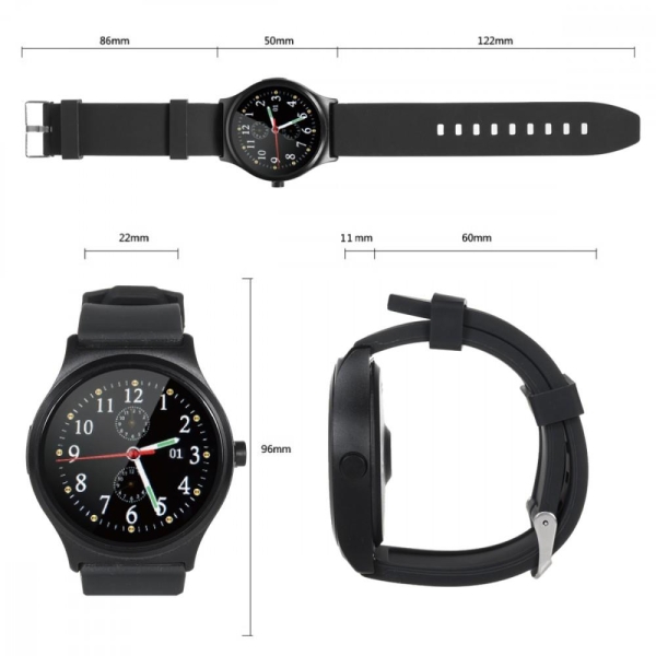 Smartwatch Inteligentny Zegarek RS100 NanoRS czarny-1799132