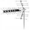 Antena zewnętrzna SDA 611 DVB-T2/T Zysk 12dB,Imp 75OHm, 4G LTE
