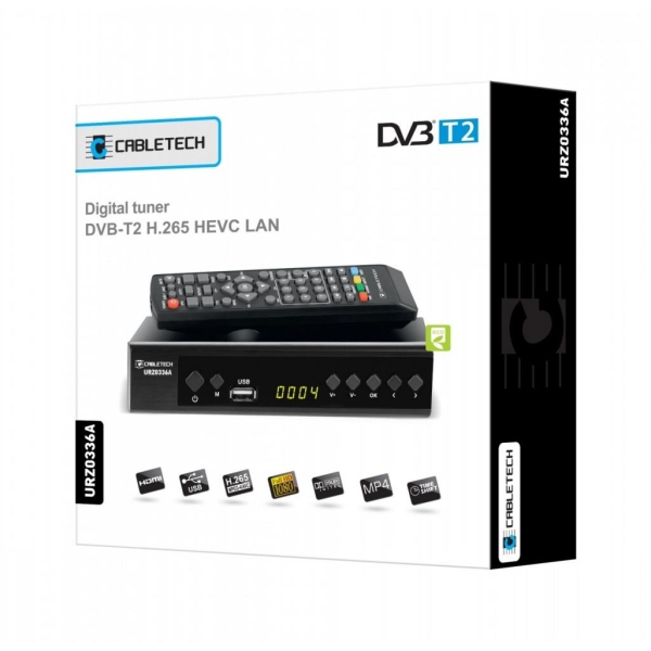 Tuner cyfrowy DVB-T2 H.265 HEVC LAN -1802210