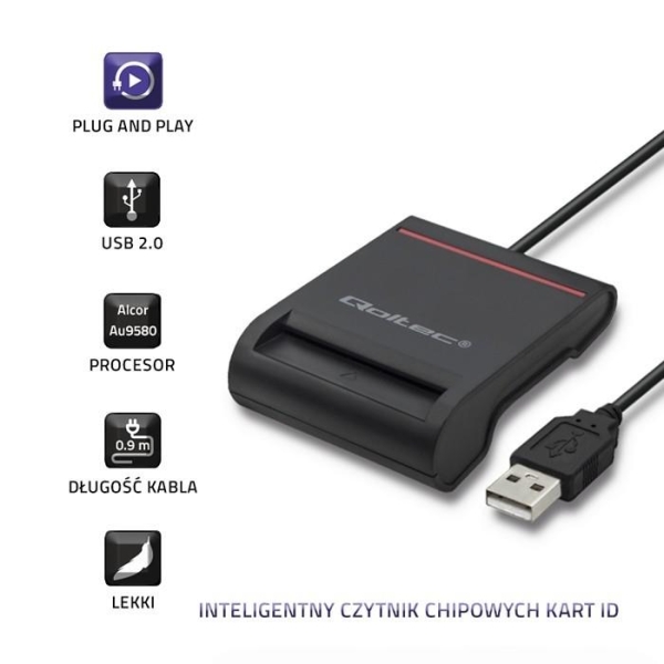 Inteligentny czytnik chipowych kart ID | USB2.0 | Plug&play -1825283