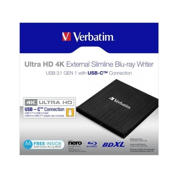 Nagrywarka BLU-RAY USB-C 3.1 zewnętrzna x6 Ultra HD 4K -1825916