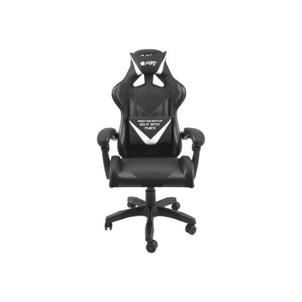 Fotel dla graczy Avenger L Czarno-biały -1836556