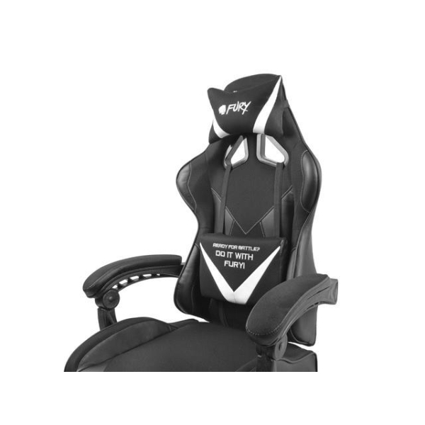 Fotel dla graczy Avenger L Czarno-biały -1836563