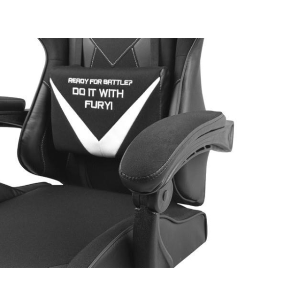 Fotel dla graczy Avenger L Czarno-biały -1836565