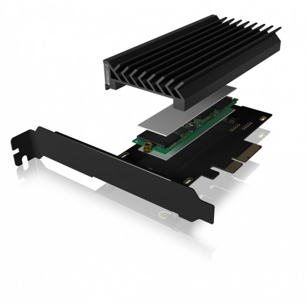 Karta PCIe z gniazdem M.2 M-Key dla jednego dysku SSD M.2 NVMe, podświetlenie ARGB IB-PCI224M2-RGB-1842965