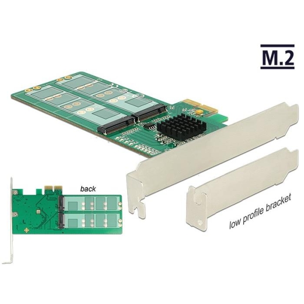 Karta PCI Express 4 x wewnętrzna M.2 Key B Konstrukcja niskoprofilowa-1847418
