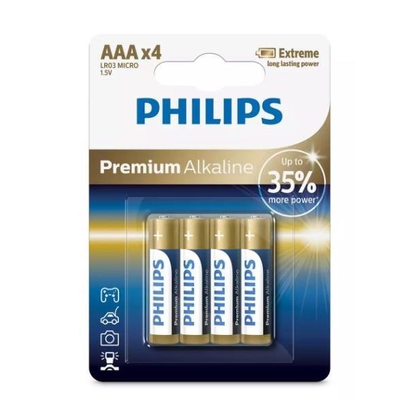 Baterie alkaliczne premium AAA x4