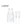 Ładowarka sieciowa SAVIO LA-05 USB Quick Charge Power Delivery 3.0 18W +1m cable USB type C