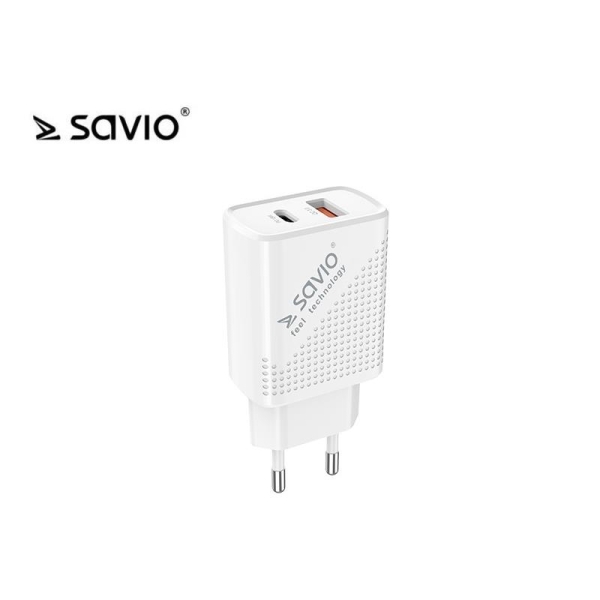  Ładowarka sieciowa SAVIO LA-05 USB Quick Charge Power Delivery 3.0 18W +1m cable USB type C-1899546