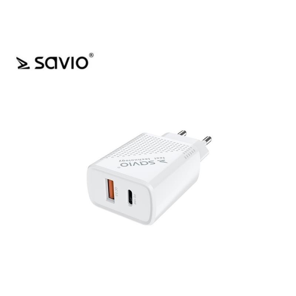 Ładowarka sieciowa SAVIO LA-05 USB Quick Charge Power Delivery 3.0 18W +1m cable USB type C-1899548