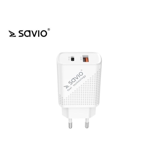  Ładowarka sieciowa SAVIO LA-05 USB Quick Charge Power Delivery 3.0 18W +1m cable USB type C-1899549