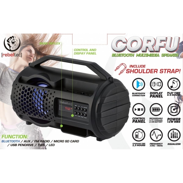 Głośnik Bluetooth radio FM CORFU-1905349