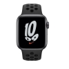 Watch Nike SE GPS, 40mm koperta z aluminium w kolorze gwiezdnej szarości z paskiem sportowym w kolorze antracyt/czarny-