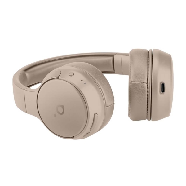 Słuchawki bezprzewodowe z mikrofonem BH214 Bluetooth, nauszne (eco / e-commerce edition) kolor piaskowy-1912552