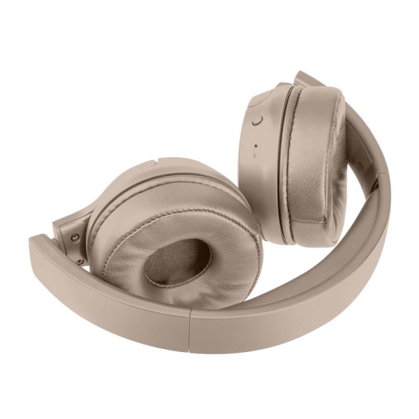 Słuchawki bezprzewodowe z mikrofonem BH214 Bluetooth, nauszne (eco / e-commerce edition) kolor piaskowy-1912553