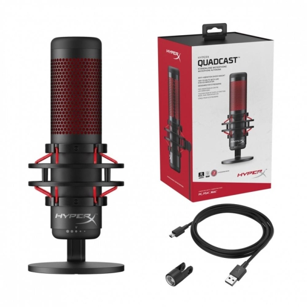 Mikrofon QuadCast czarno-czerwony-1922036