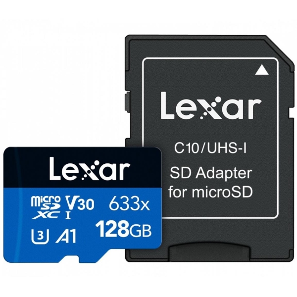 Karta pamięci microSDXC 128GB 633x 100/45MB/s CL10 adapter